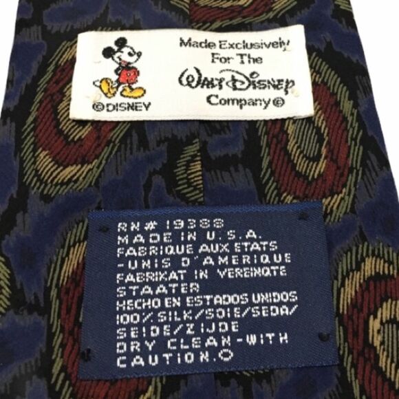 Disney Mickey Mouse Tie Blue Black - Picture 5 of 6
